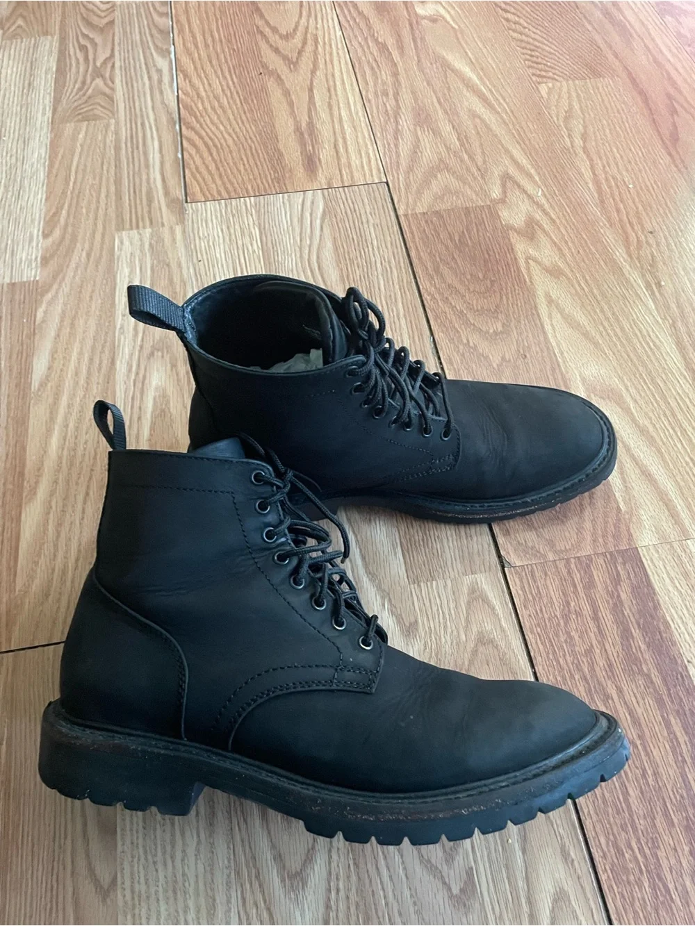 Thursday Boot Company Hero Lace-Up Black Matte WeatherSafeNubuck Boots 10.5